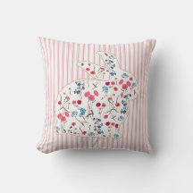 Páscoa Rústica Rústica Custa Rabbit Rosa Stripes