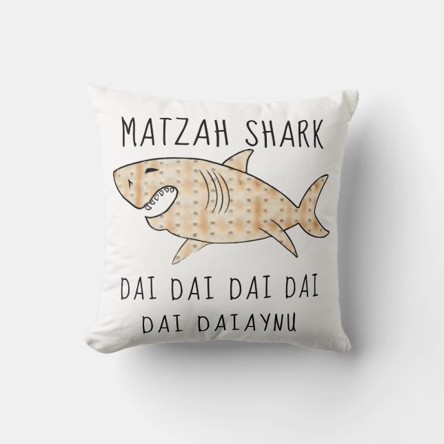 Almofada Passagem 16 x 16 Daiaynu Matzah Shark (Frente)