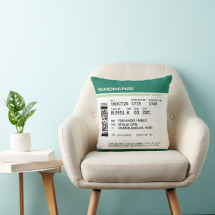 Almofada Passagem de embarque - Verde