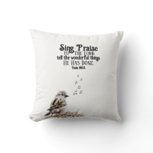 Passarinho Fofo Cantando um Versículo Bíblico do S