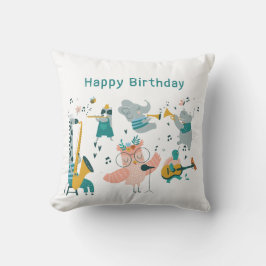 Almofada Pássaro Canino Rosa com Aniversário de Banda Anima