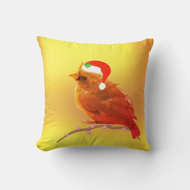 Almofada Pássaro de Natal (Frente)