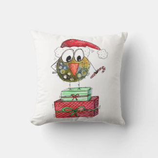 Almofada Pássaro de Natal Branco bonito