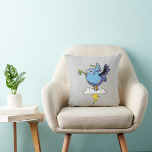 Almofada Pássaro de Paz Simples - Presente Design de Dove A