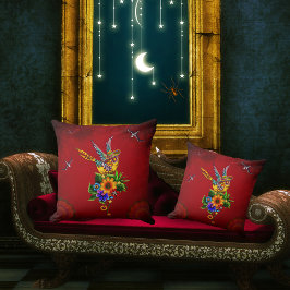 Almofada Pássaro do crânio de açúcar engraçado