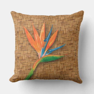 Almofada Pássaro do padrão de Wicker de Paraíso