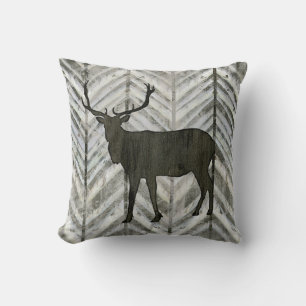 Almofada Pássaro Florestal Lodge Elk w Antler Chevron Strik