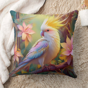 Almofada Pássaro Iridescente Wing Cockatiel Fantasy