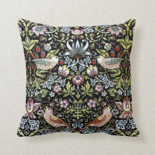Almofada Pássaros de William Morris e flores 2