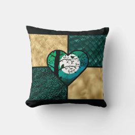 Almofada Pássaros do luar, Dourados e negros