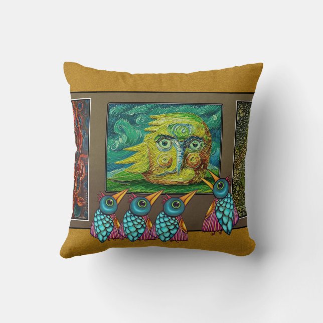 Almofada Pássaros Na Galeria (Verso)