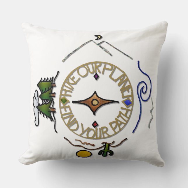 Almofada Passe o nosso planeta Hiker na capa da alma (Frente)