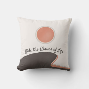 Almofada Passear as ondas da vida Serene Wave Boho Ocean