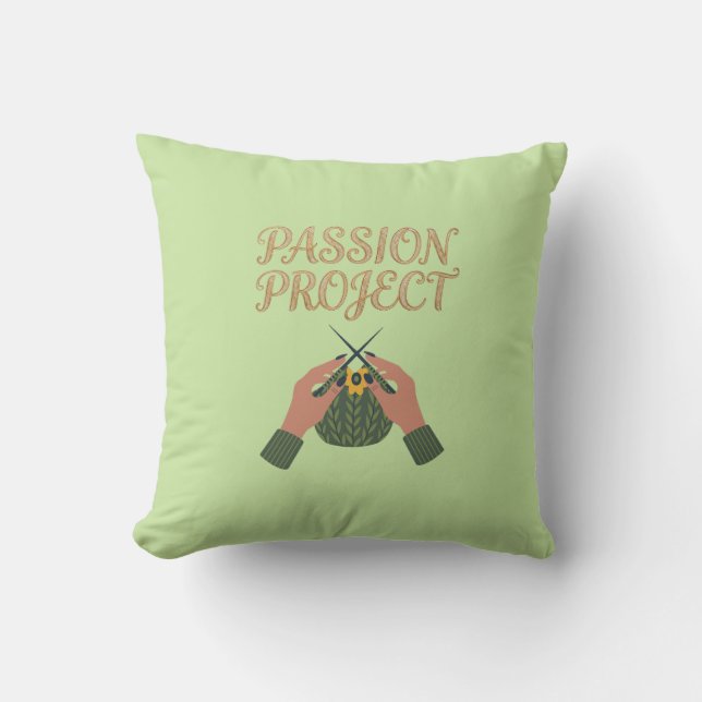 Almofada Passion Project Hand-Knit Graphic Pillow | Craft  (Frente)