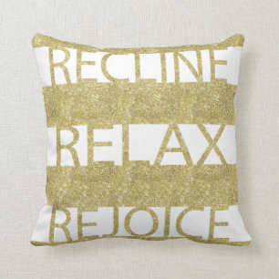 Almofada Passover 16/16"Travesseiro Dourado "Recline Relax