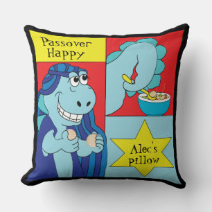 Almofada Passover 20/20" Travesseiro Dinossaur Happy