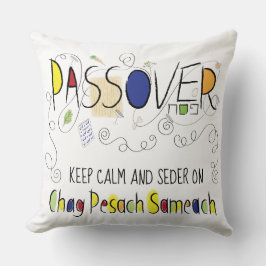 Almofada Passover do travesseiro 20 x 20 Chag Pesach Sameac