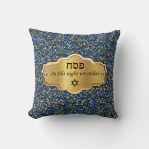 Almofada Passover Feliz - Chag Pesach Sameach Reclinando