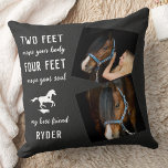 Almofada Pasta de Foto Personalizada de Cavalo Moderna Equi<br><div class="desc">Celebre o seu melhor amigo com um travesseiro personalizado memorial de cavalos em uma mármore branca Apresentando o Travesseiro do Cavalo Lover - o presente equestre perfeito para qualquer amante de cavalos lá fora! Este travesseiro moderno não é apenas um belo guardião, mas também um memorial comovente para aqueles que...</div>