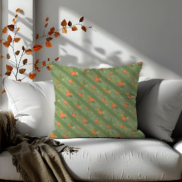 Almofada Pastel beige mint padrão de faixas diagonais flora