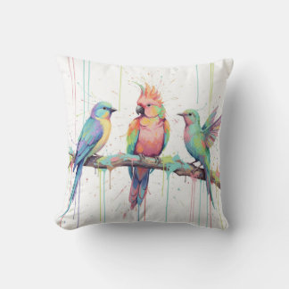 Almofada Pastel birds Throw Cushion