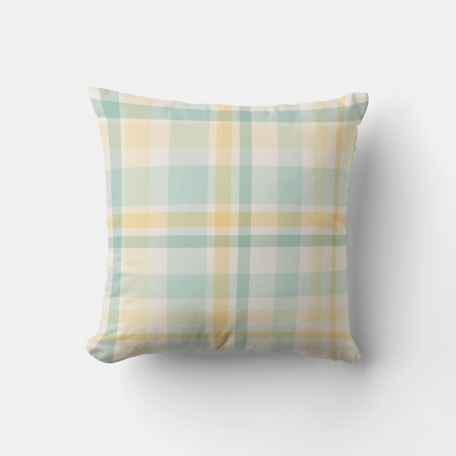 Almofada Pastel Christmas Plaid three (Frente)