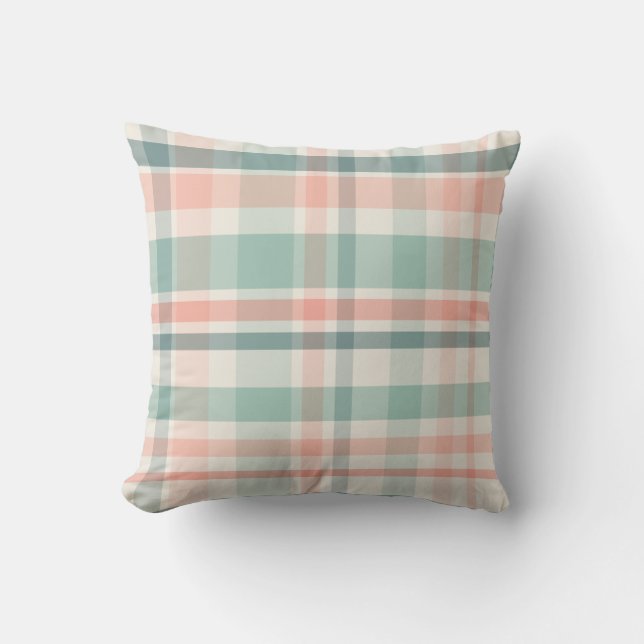 Almofada Pastel Christmas Plaid two (Frente)