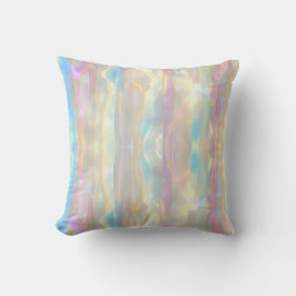 Almofada Pastel Colors Shimmering Iridescent Stripes Patter