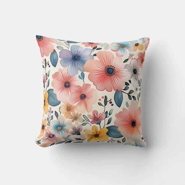 Almofada Pastel Floral Fantasy (Frente)