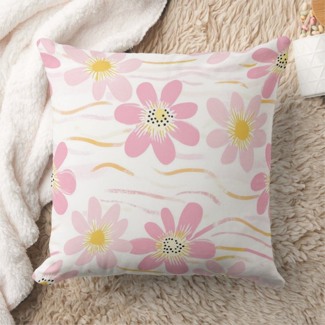 Almofada Pastel Floral Retrô (4) (Cobertor)