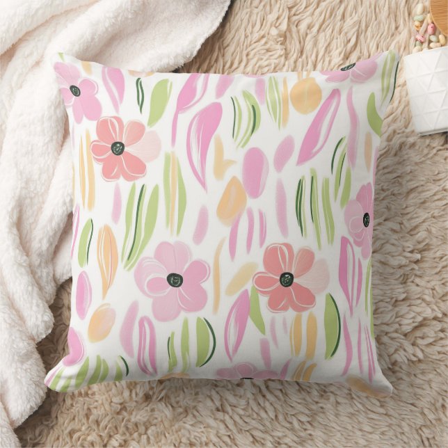 Almofada Pastel Floral Retrô (5) (Cobertor)