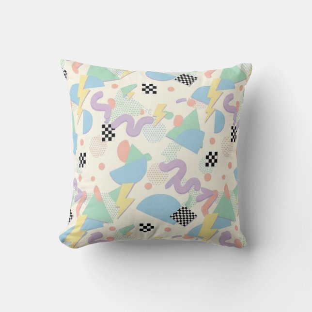 Almofada Pastel Geometric Shape Pattern Minimal Aesthetic (Frente)