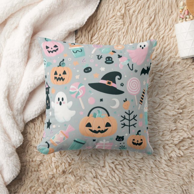 Almofada Pastel Halloween Spooky Pattern (Cobertor)