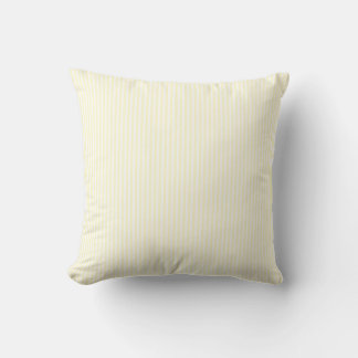 Almofada Pastel Lemon Yellow and White Stripes Pale Yellow