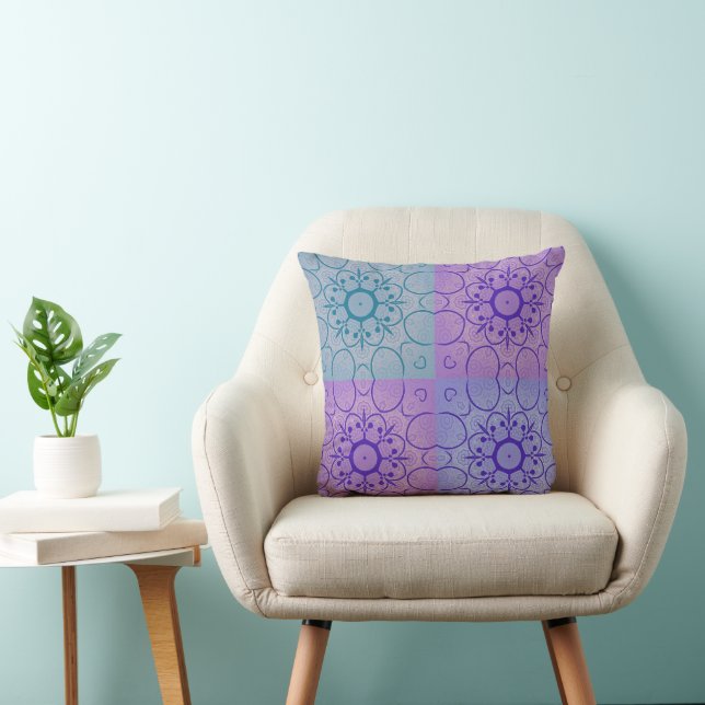 Almofada Pastel Mandala-Inspired Geometric Seamless Pattern (Cadeira)