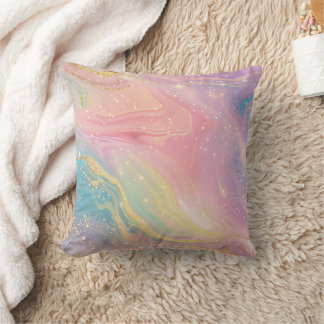 Almofada Pastel Marble Celestial Galaxy Design
