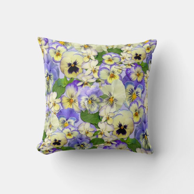 Almofada Pastel Pansies (Frente)