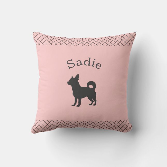 Almofada Pastel Pink Chihuahua Personalized Matching (Verso)