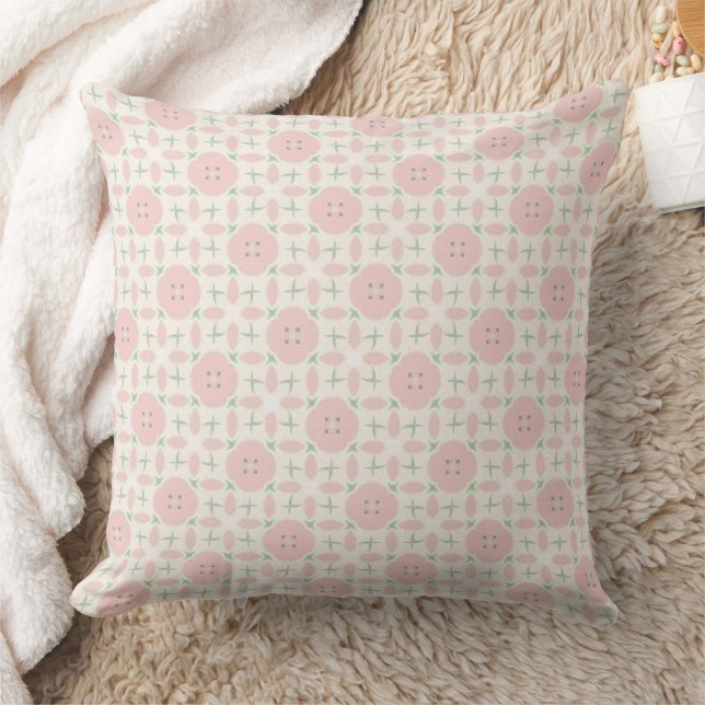 Almofada Pastel Pink Floral Pattern (Cobertor)