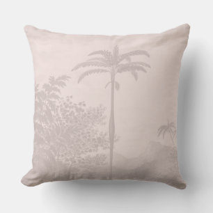 Almofada Pastel Pink Vintage Palm Trees Boêmia