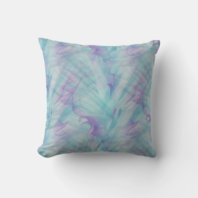 Almofada Pastel Purple and Blue Abstract (Frente)