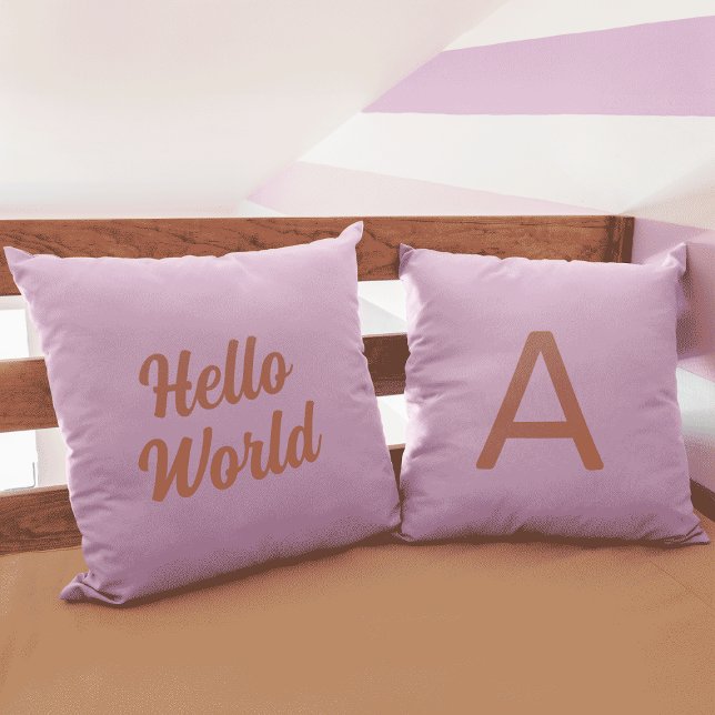 Almofada Pastel Rainbow Color Alphabet Inicial (Criador carregado)