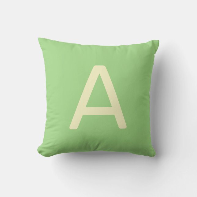 Almofada Pastel Rainbow Color Alphabet Inicial (Frente)