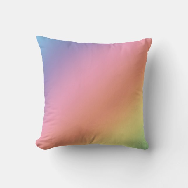 Almofada Pastel Rainbow Throw Pillow (Frente)