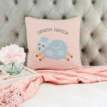 Almofada Pastel Rosa E Nome Do Filho<br><div class="desc">Pastel Rosa E Nome Do Filho</div>