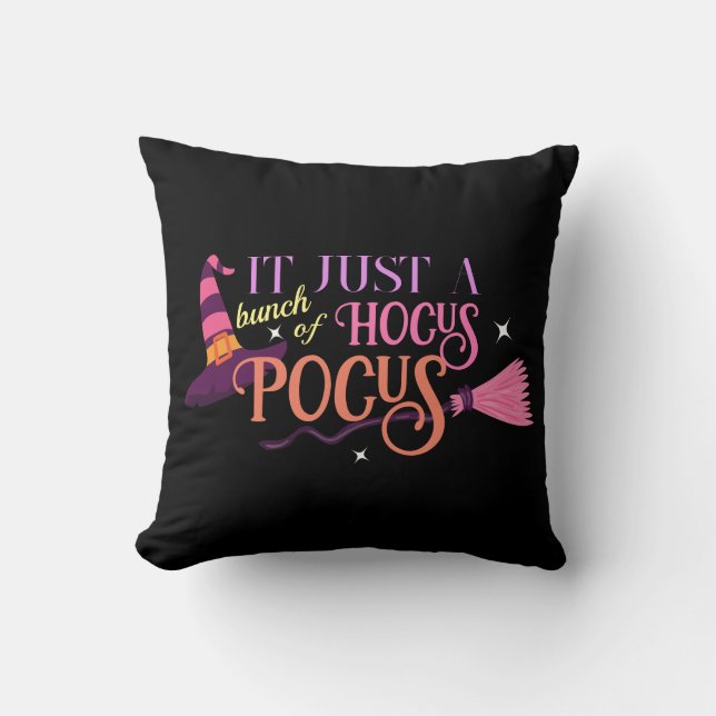 Almofada Pastel Witch Hocus Pocus Halloween Broomstick (Frente)