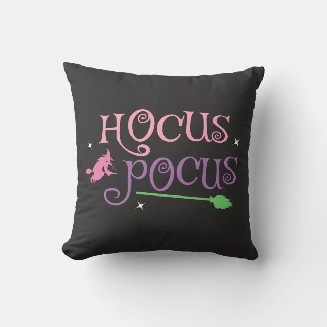 Almofada Pastel Witch Hocus Pocus Halloween Broomstick (Frente)