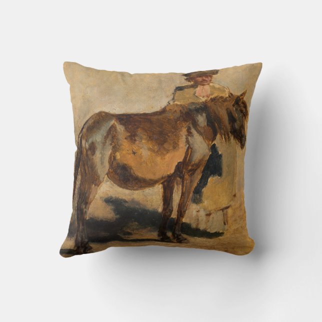 Almofada Pastor com cavalo (Arte Animal) (Verso)