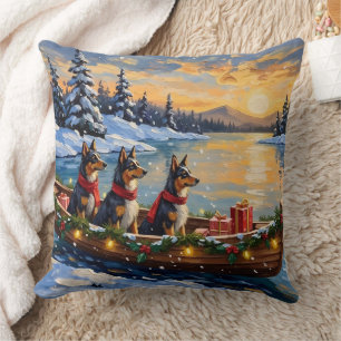 Almofada Pastor da Anatólia Barco de Natal Feriado