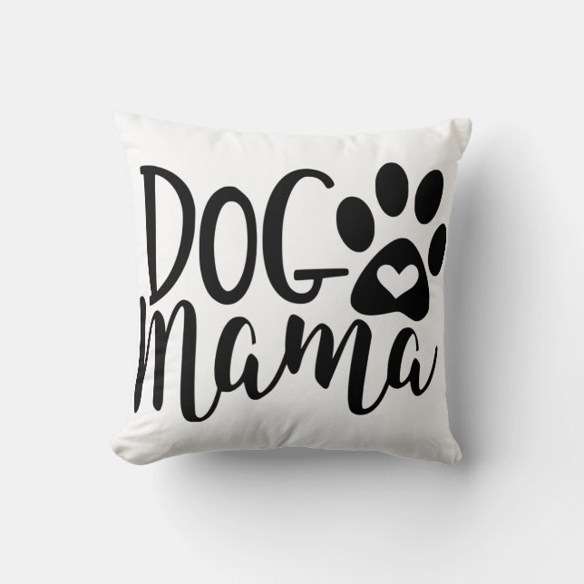 Almofada Pata de café estampada com temática para cães (Frente)